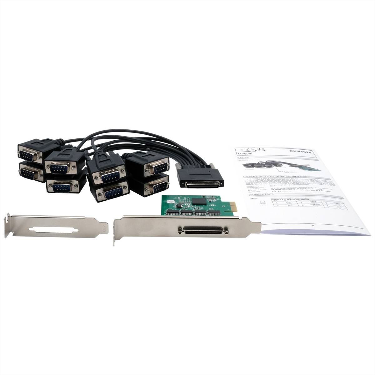 EXSYS EX-46028 8S Seriell RS-232 PCIe Karte-4