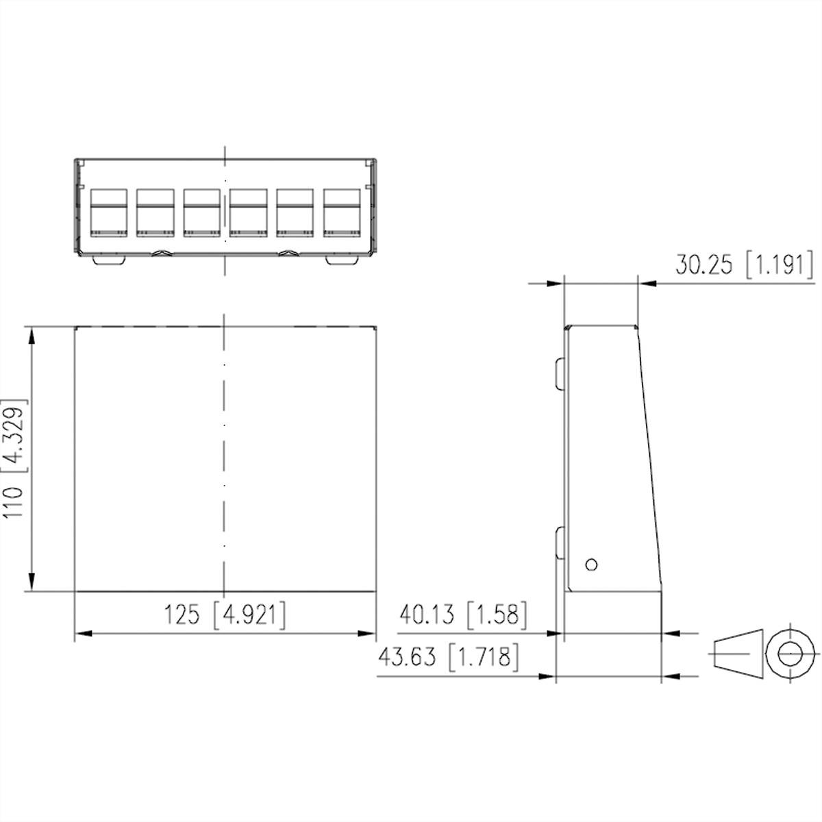 METZ CONNECT Keystone AP-Gehäuse 6 Port reinweiß RAL9010-1