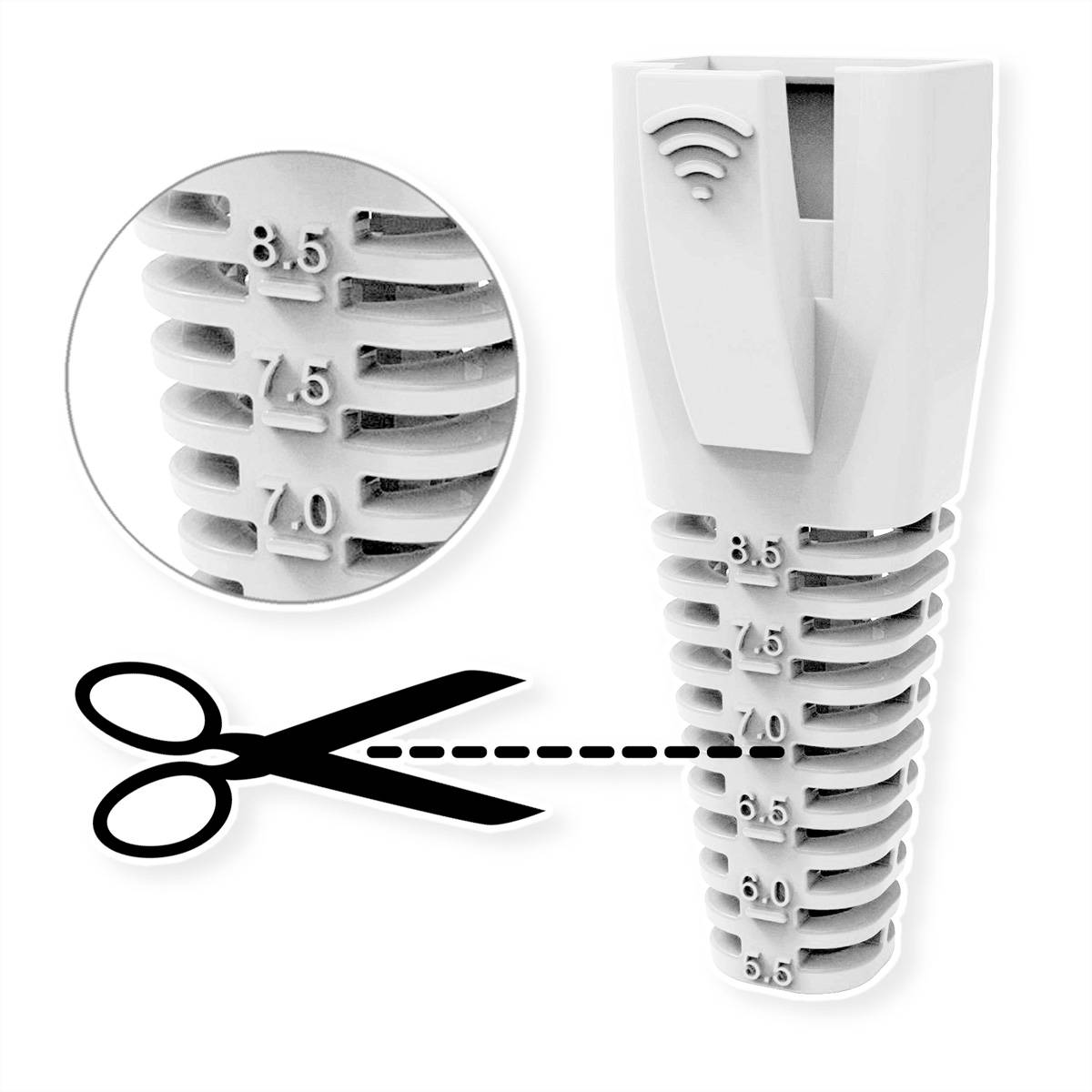 ROLINE Knickschutztülle für RJ-45, 10 Stck, gelb-4