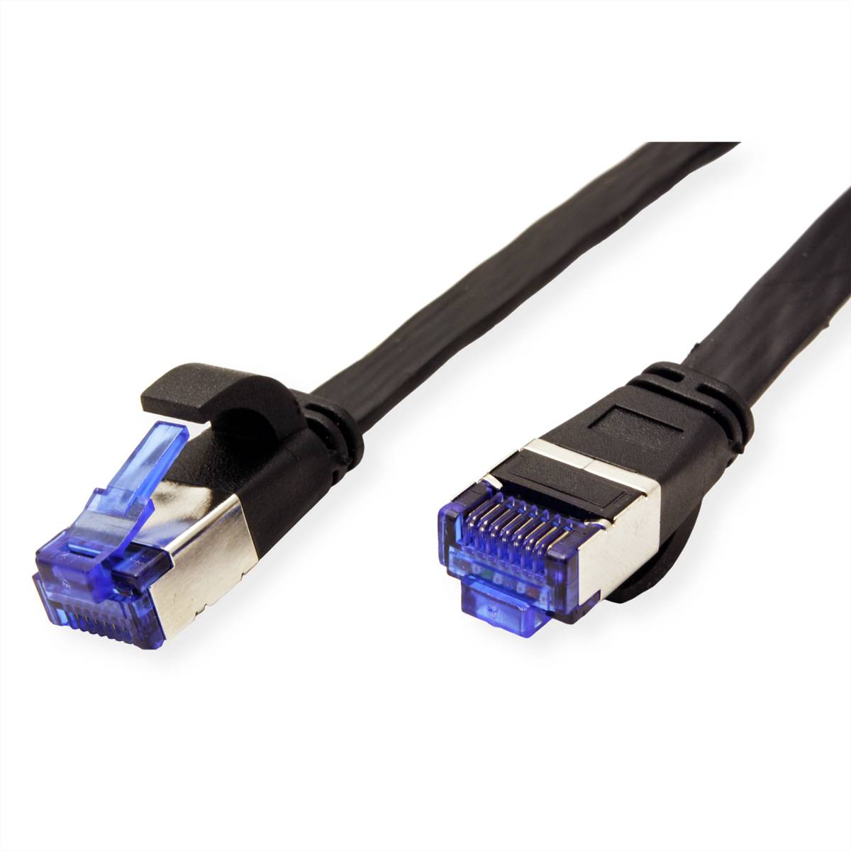 VALUE Patchkabel Cat.6A (Class EA) FTP, extra-flach, schwarz, 5 m-1