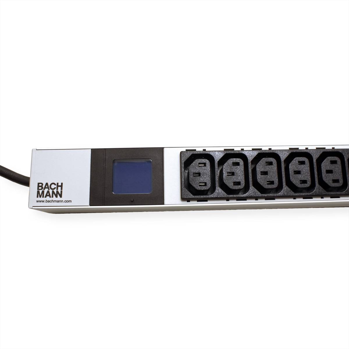 BACHMANN BN0500 19" PDU 1HE 16xC13 4xC19, Leistungsmessung, Anschluss CEE 16A, blau-2