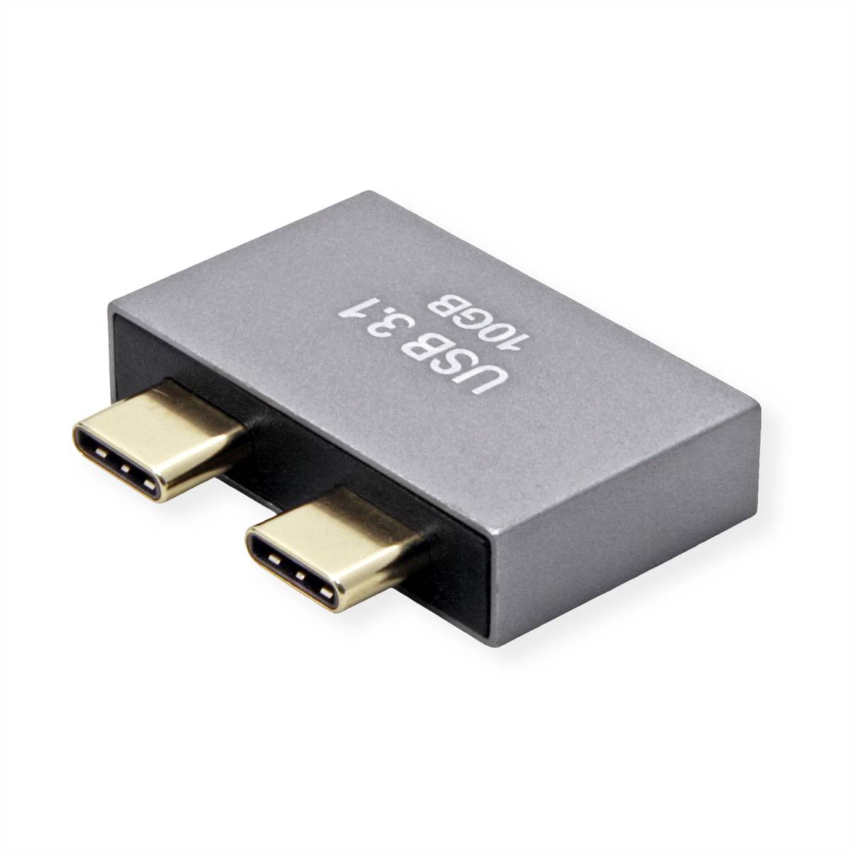 ROLINE USB 3.2 Gen 2 Adapter, 2x USB Typ C - 2x Typ C, ST/BU, silberfarben-4