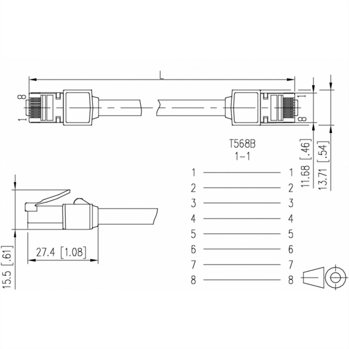 METZ CONNECT Patchkabel Cat.6 (Class E) S/FTP, Ultraflex500 VoIP, AWG 26, LSOH, weiß, 5 m-1