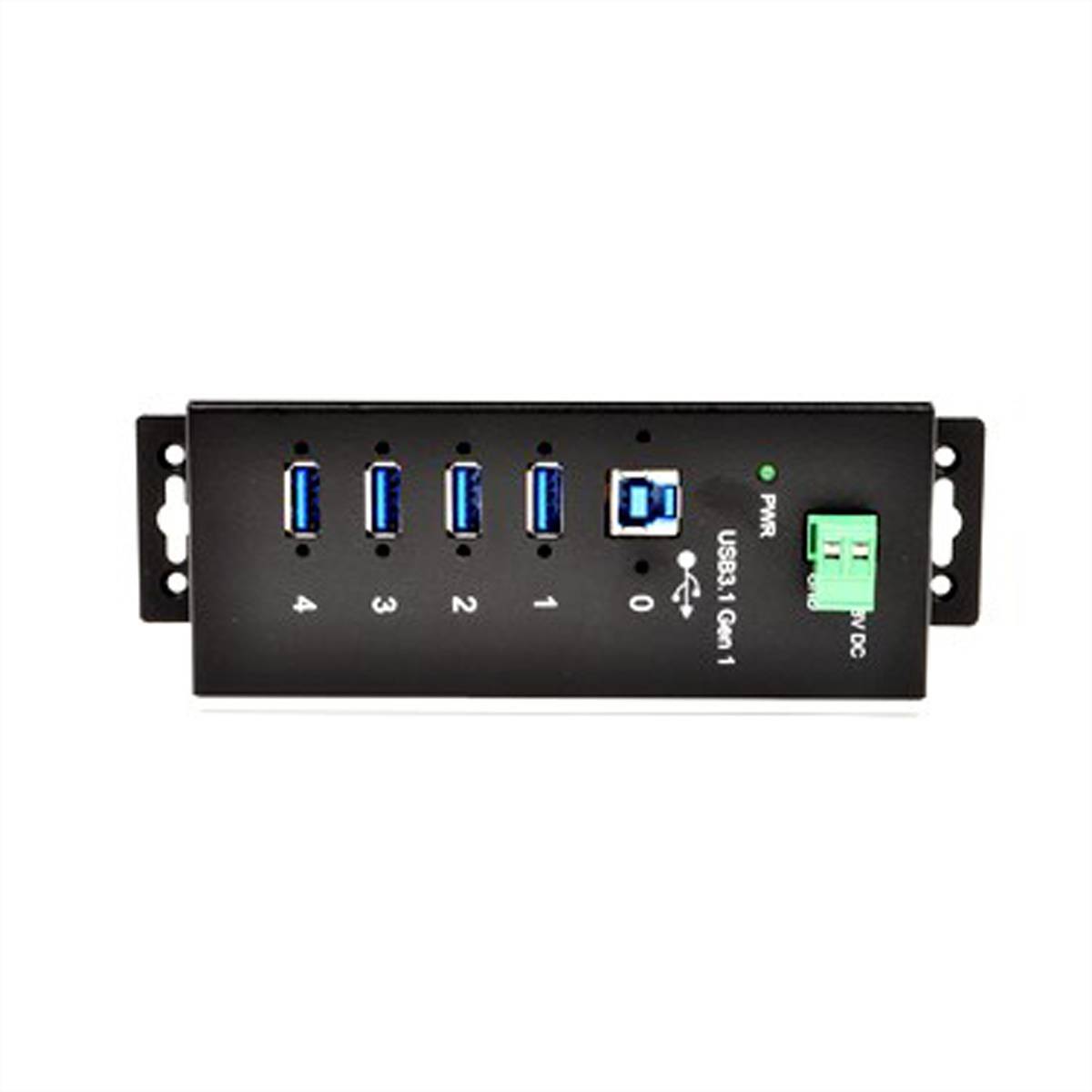 EXSYS EX-1185HMVS-WT USB3.0 Metall Hub 4 Ports Din Rail Temperaturber. -40°C bis 85°C-3