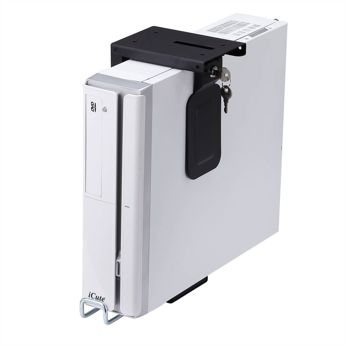 ROLINE Slim/Mini-PC-Halterung, abschliessbar, schwarz, bis 10 kg-2
