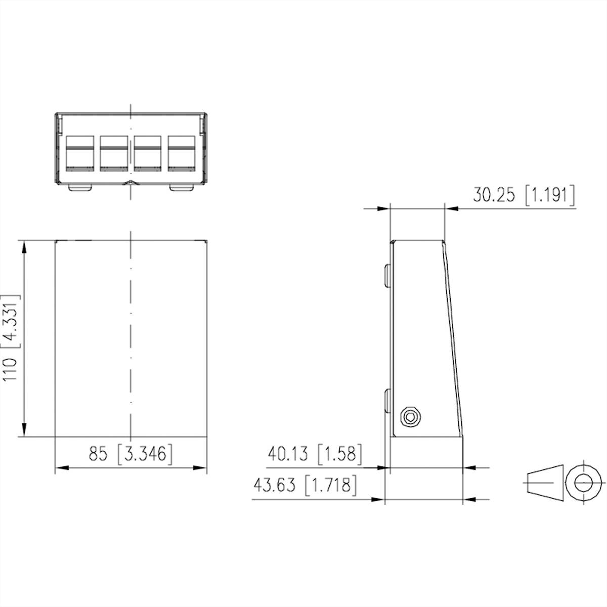 METZ CONNECT Keystone AP-Gehäuse 4 Port reinweiß RAL9010-1