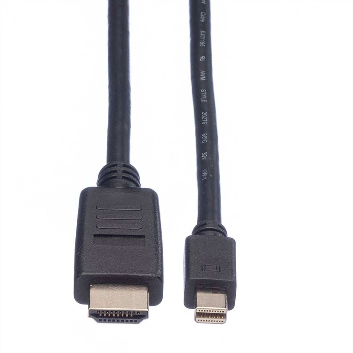 VALUE Mini DisplayPort Kabel, Mini DP-HDTV, ST/ST, schwarz, 1 m-4