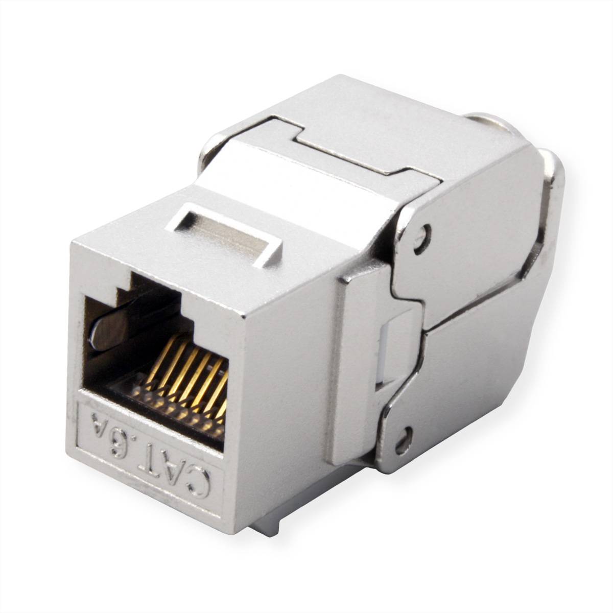 ROLINE Cat.6A (Class EA) Keystone, RJ-45, geschirmt, werkzeuglos, silberfarben-4