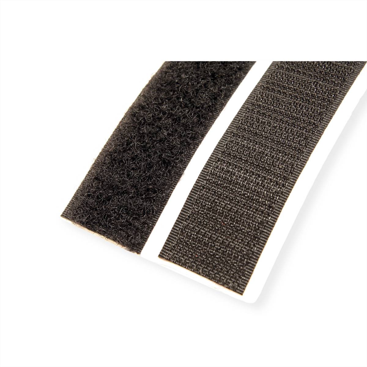 VELCRO® Klettband Selbstklebend, Haken & Flausch 20mm x 5m Schwarz-2