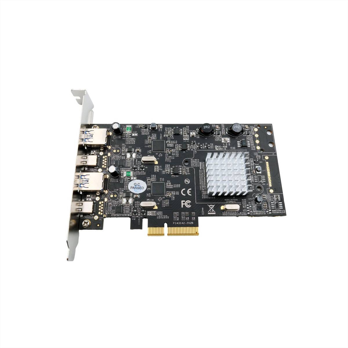 EXSYS EX-12005 4 Port USB 3.2 Gen2 PCIe Karte 2x USB-A und 2x USB-C-3