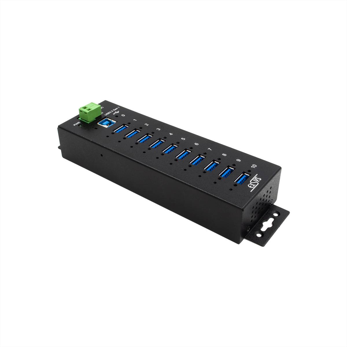 EXSYS EX-1510HMVS 10 Port USB 3.2 Gen1 Managed Metall HUB mit 15KV ESD Überspannungs-Schutz Din-Rail-3