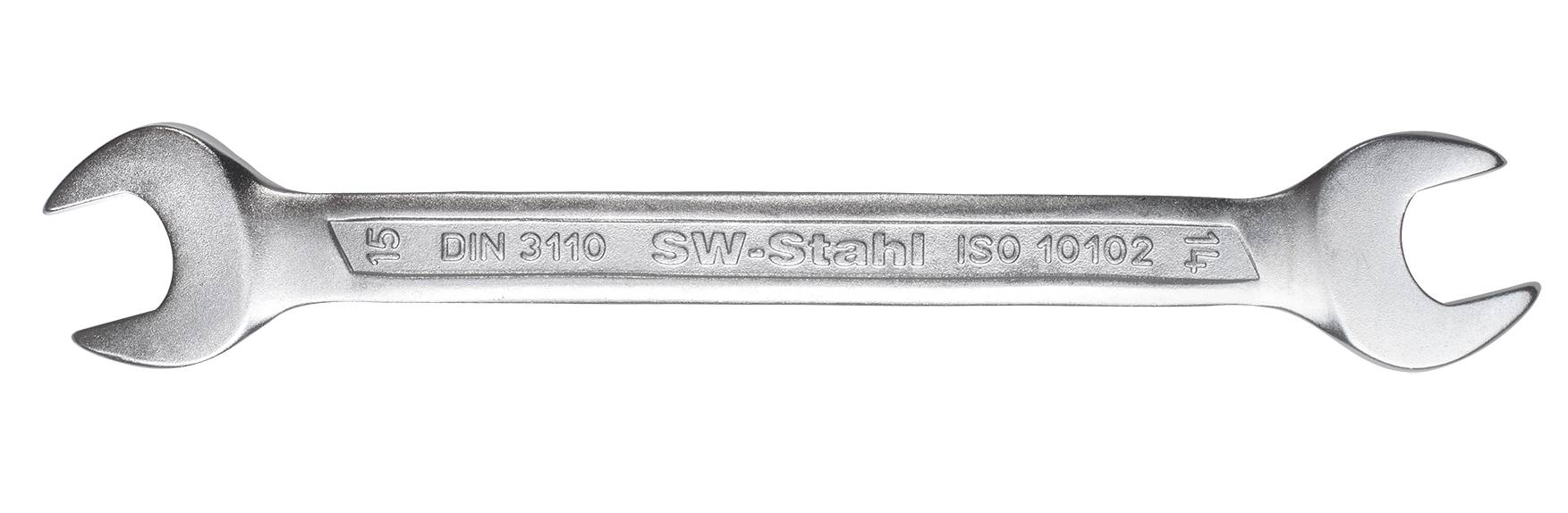 SW-Stahl 00103L Doppelgabelschlüssel SW 10 und 11 mm I Gabelschlüssel I Maulschlüssel offen I Doppelmaulschlüssel 10x11-0