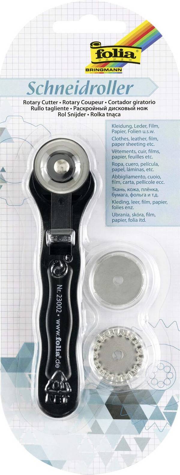 folia Rollenschneider-Set Schneidelineal 23002