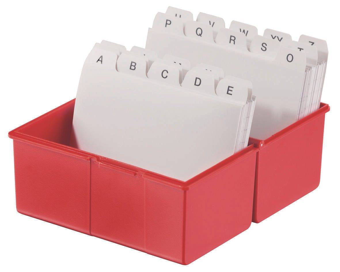 HAN A6 Karteikasten A6 400 Karteikarten rot 976-17D-0