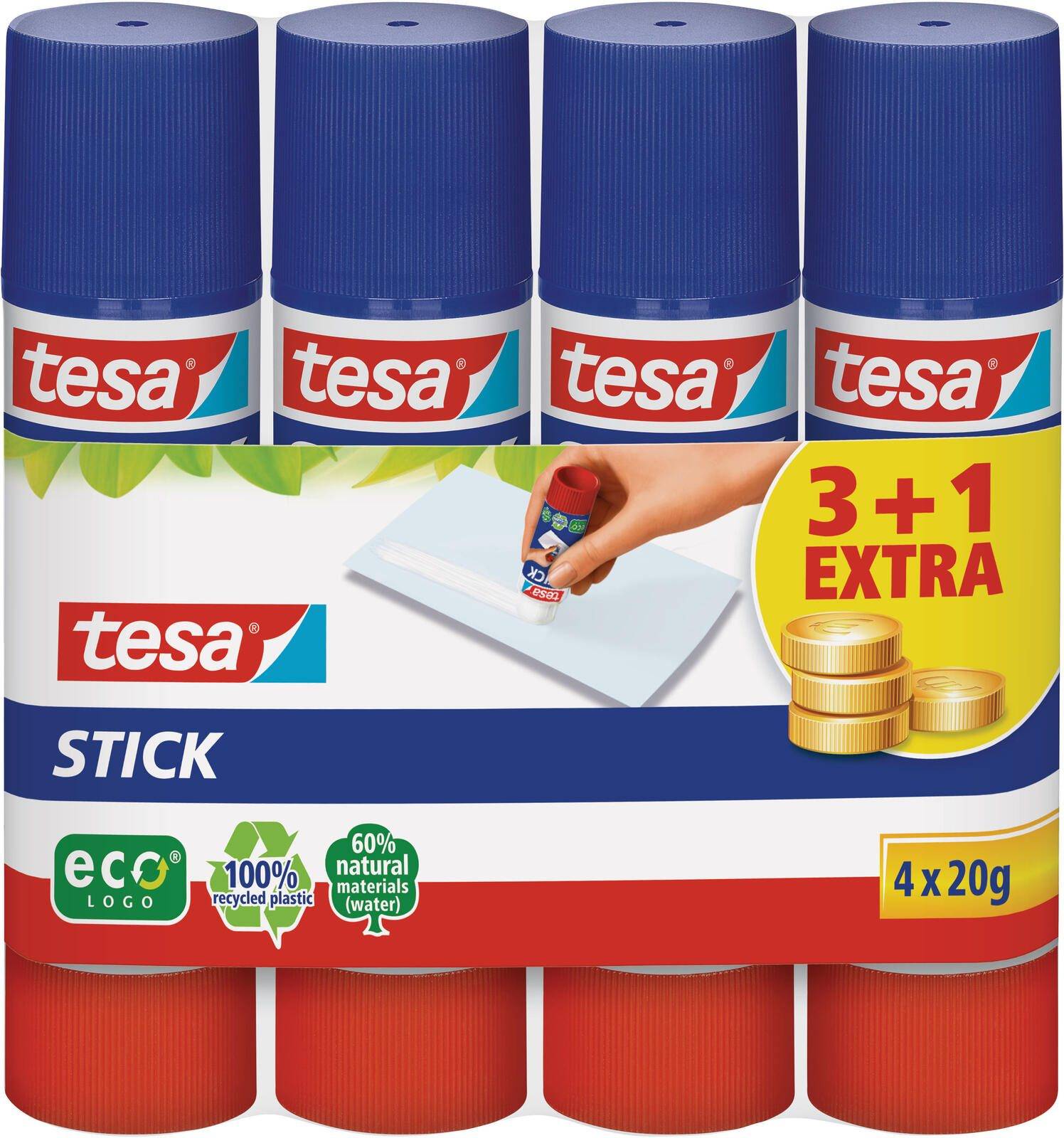 tesa ecoLogo Klebestifte 20,0 g + GRATIS 1 St. 57088-00200-04-0