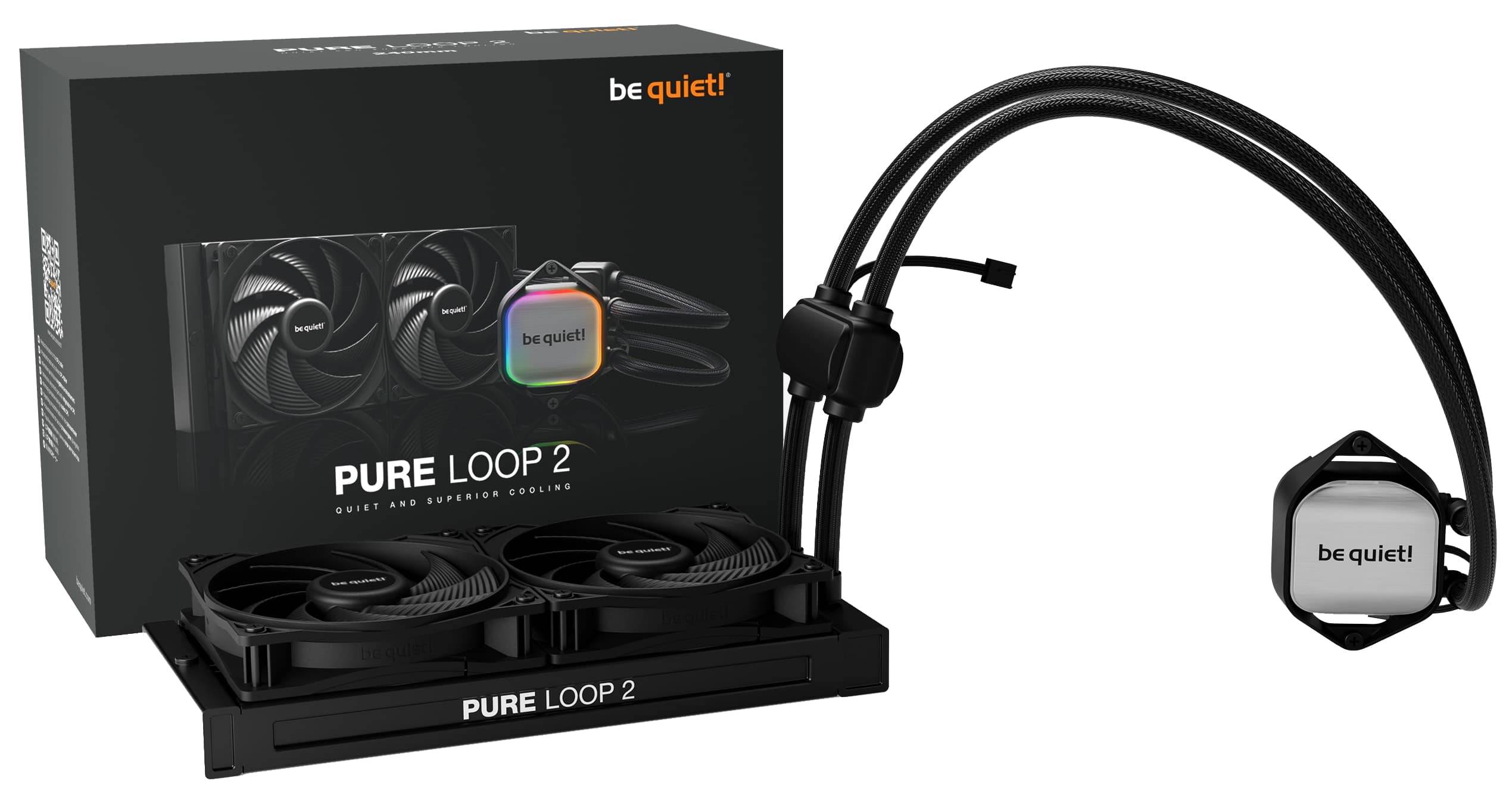Symbolbild für be quiet! Pure Loop 2 - Prozessor-Flüssigkeitskühlsystem - Kühlergröße: 240 mm - (für: LGA1700, LGA1200, LGA1150, LGA115