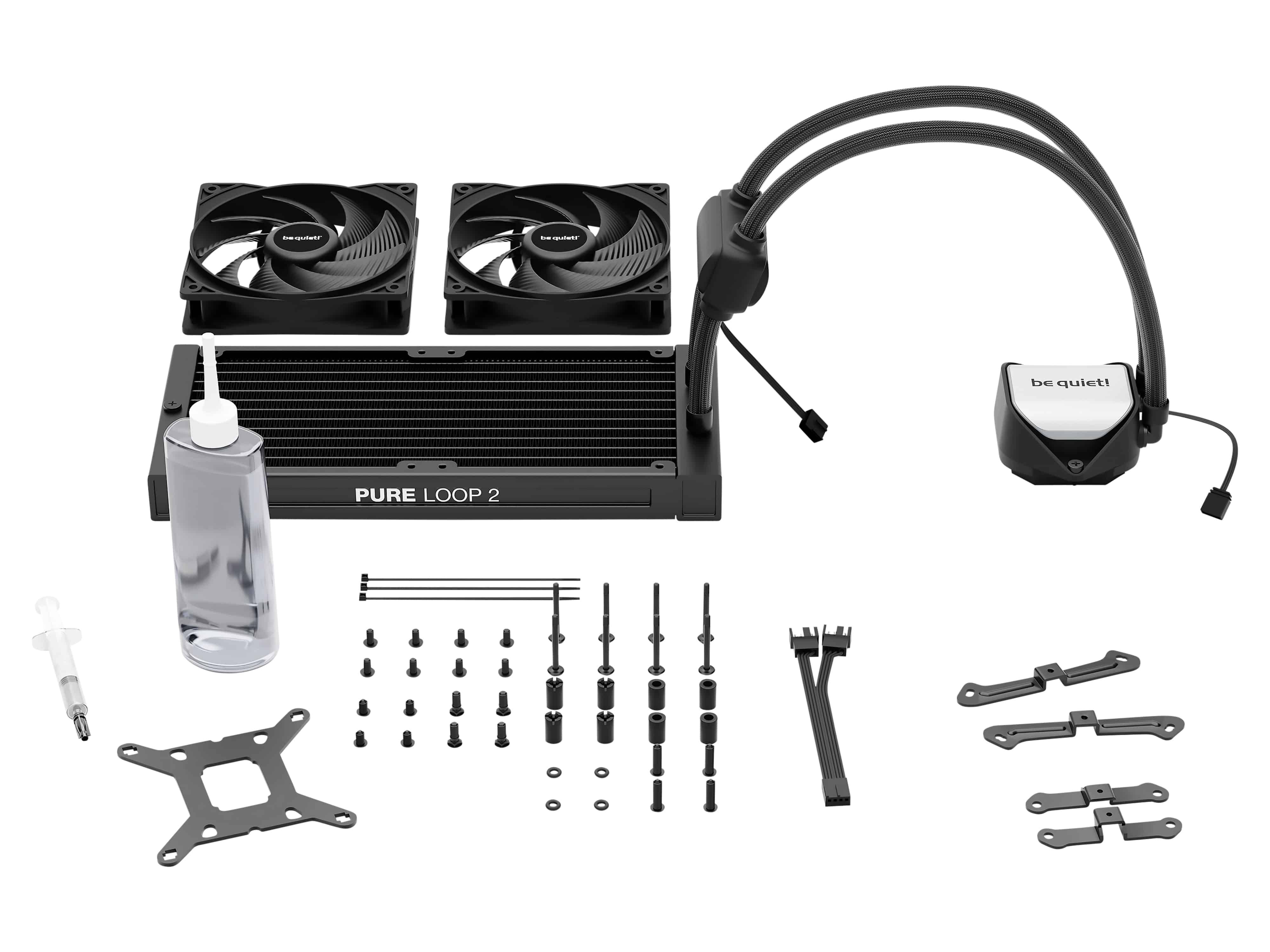 Symbolbild für be quiet! Pure Loop 2 - Prozessor-Flüssigkeitskühlsystem - Kühlergröße: 240 mm - (für: LGA1700, LGA1200, LGA1150, LGA115