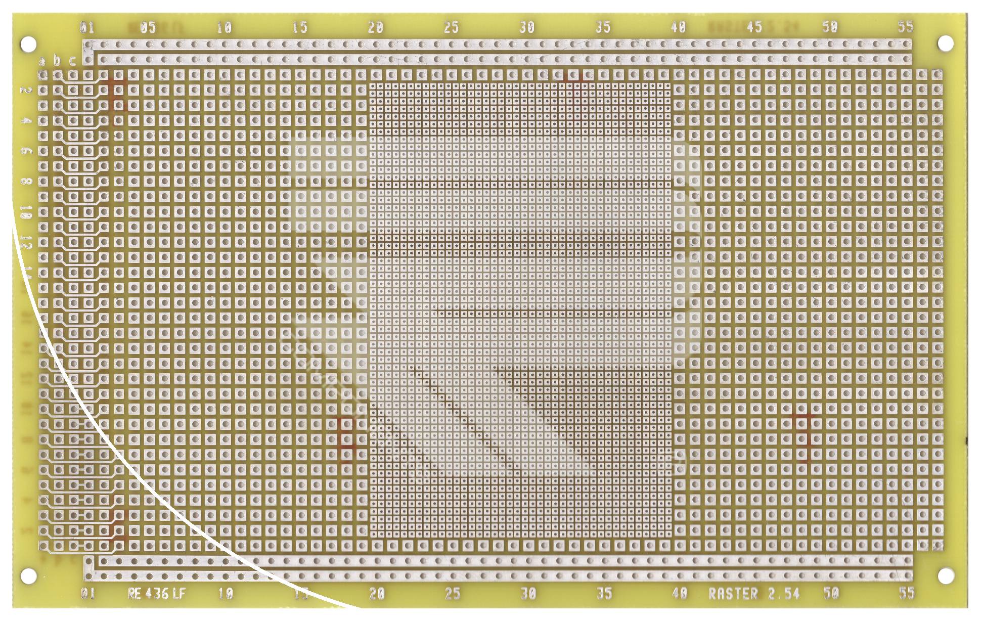 Roth Elektronik RE436-LF Laborkarte FR4 160 x 100 mm 0,8 mm zweiseitig RM 1,27 Ø 0,35 mm 35 µm-0