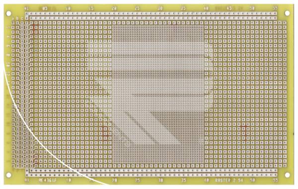 Roth Elektronik RE436-LF Laborkarte FR4 160 x 100 mm 0,8 mm zweiseitig RM 1,27 Ø 0,35 mm 35 µm