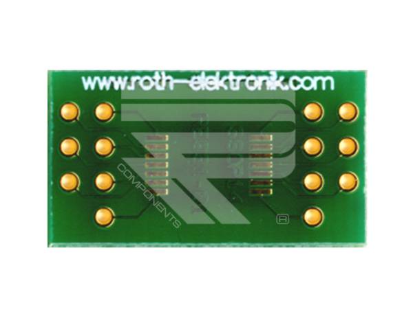 Roth Elektronik RE931-01 IC-Adapterplatine FR4 23,5 x 13,0 mm 1,5 mm zweiseitig RM 2,54 Ø 1,1 mm 35 µm