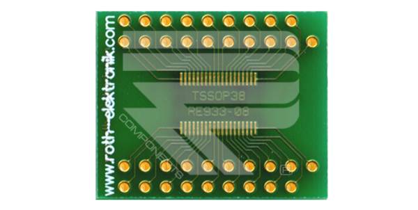 Roth Elektronik RE933-08 IC-Adapterplatine FR4 28,6 x 23,5 mm 1,5 mm zweiseitig RM 2,54 Ø 1,1 mm 35 µm