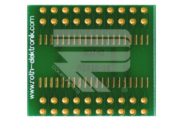 Roth Elektronik RE932-10 IC-Adapterplatine FR4 28,9 x 25,4 mm 1,5 mm zweiseitig RM 2,54 Ø 1,1 mm 35 µm
