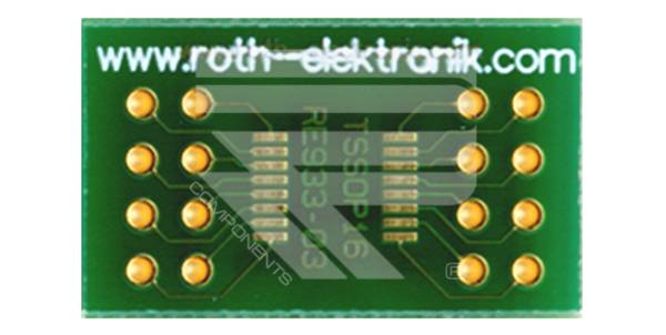 Roth Elektronik RE933-03 IC-Adapterplatine FR4 23,5 x 13,6 mm 1,5 mm zweiseitig RM 2,54 Ø 1,1 mm 35 µm