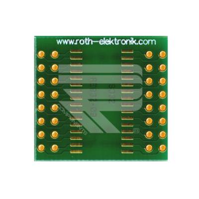 Roth Elektronik RE932-09 IC-Adapterplatine FR4 25,4 x 23,8 mm 1,5 mm zweiseitig RM 2,54 Ø 1,1 mm 35 µm-0