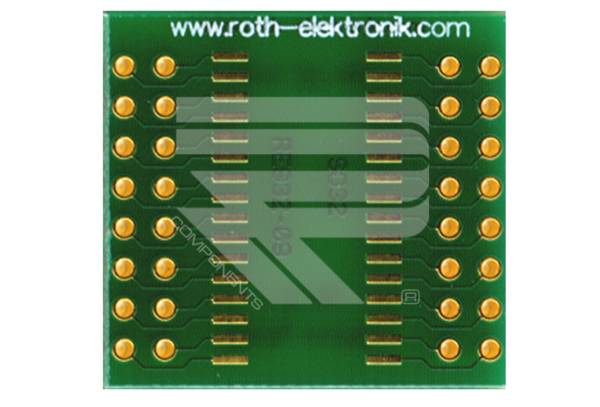 Roth Elektronik RE932-09 IC-Adapterplatine FR4 25,4 x 23,8 mm 1,5 mm zweiseitig RM 2,54 Ø 1,1 mm 35 µm