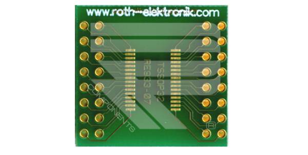 Roth Elektronik RE933-07 IC-Adapterplatine FR4 25,4 x 23,8 mm 1,5 mm zweiseitig RM 2,54 Ø 1,1 mm 35 µm