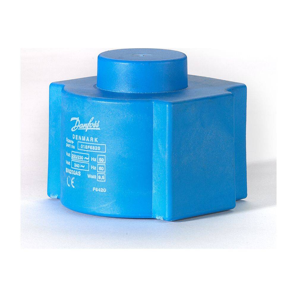 Danfoss Spule BN für Magnetventil mit eingebautem Gleichrichter, 230V, 50Hz, 20W, 018F7301-2