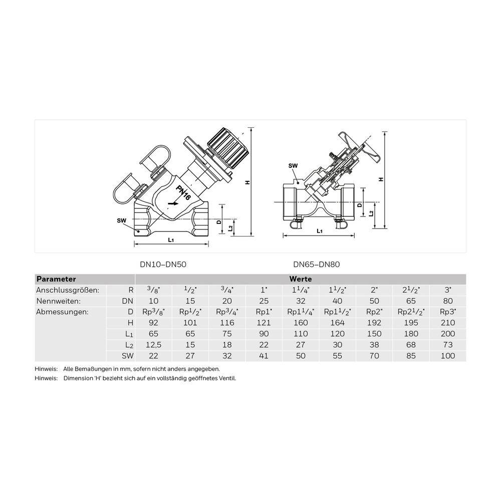 Resideo Strang- und Absperrventil Kombi-2-Pl, R 2", Kvs 41.5-3