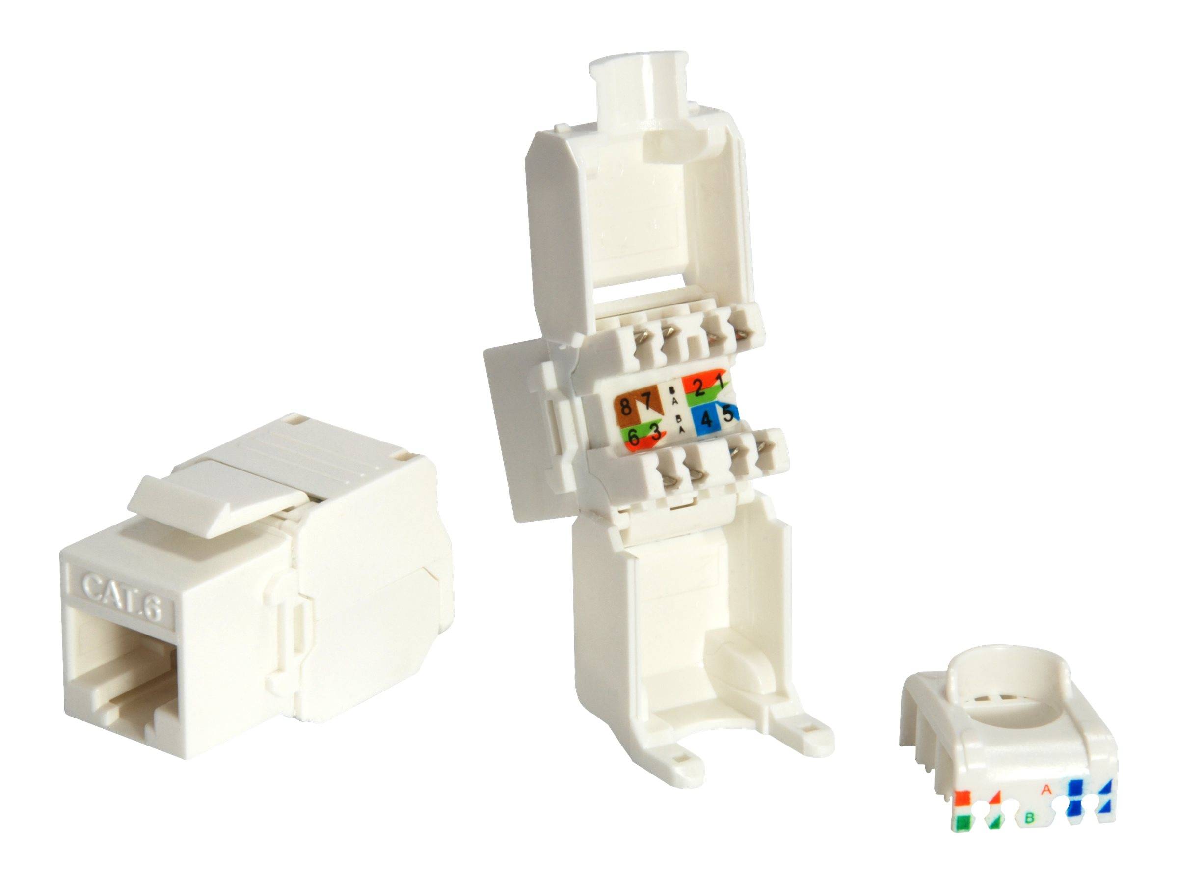 Equip Pro - Keystone Jack - CAT 6 - RJ-45 - weiß (Packung mit 8)-0
