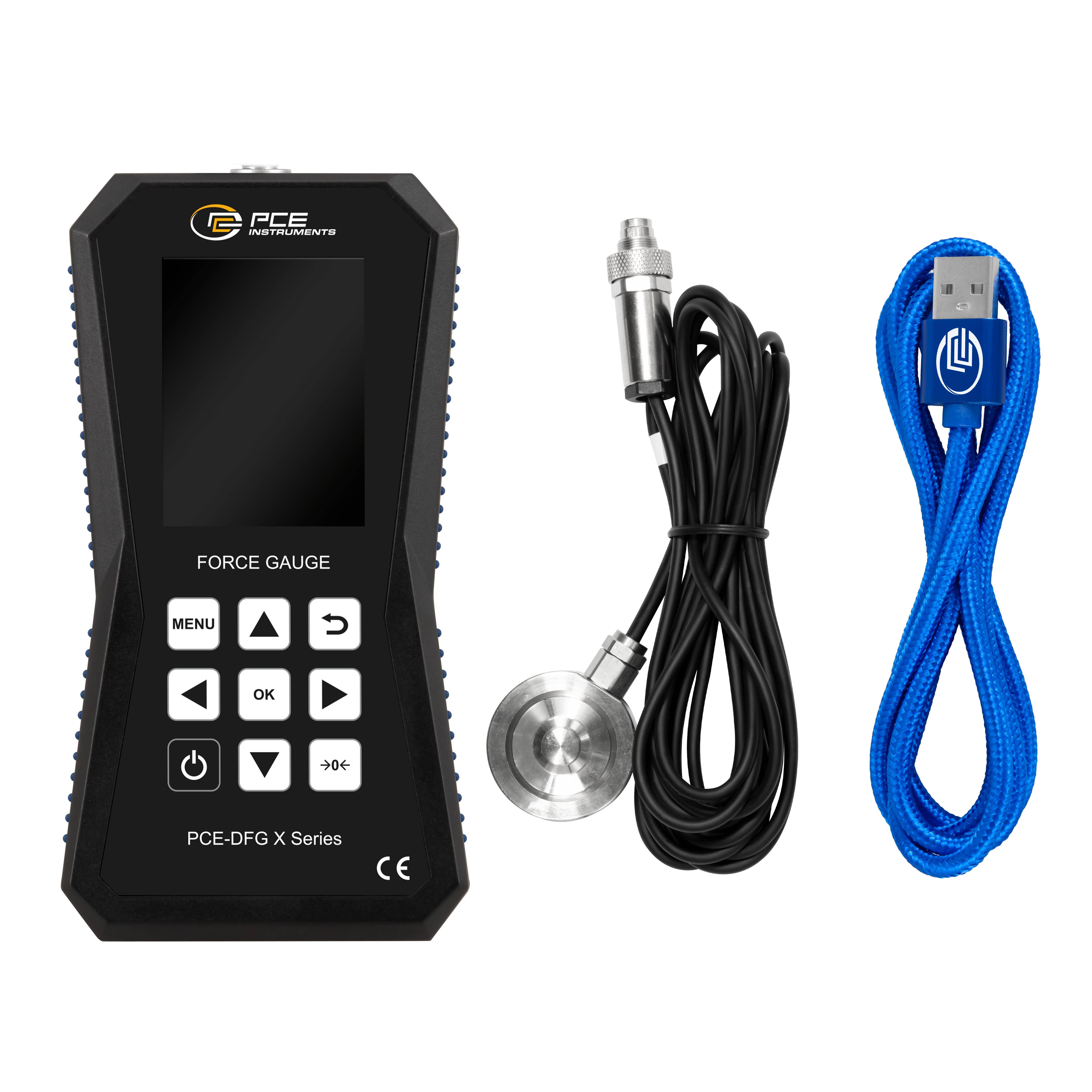 PCE Instruments Kraftmesser PCE-DFG 2K XF |2000N |Genauigkeit ±0,05 % FS |32 GB Speicher für 30 Mio. Messpunkte |USB-C-6