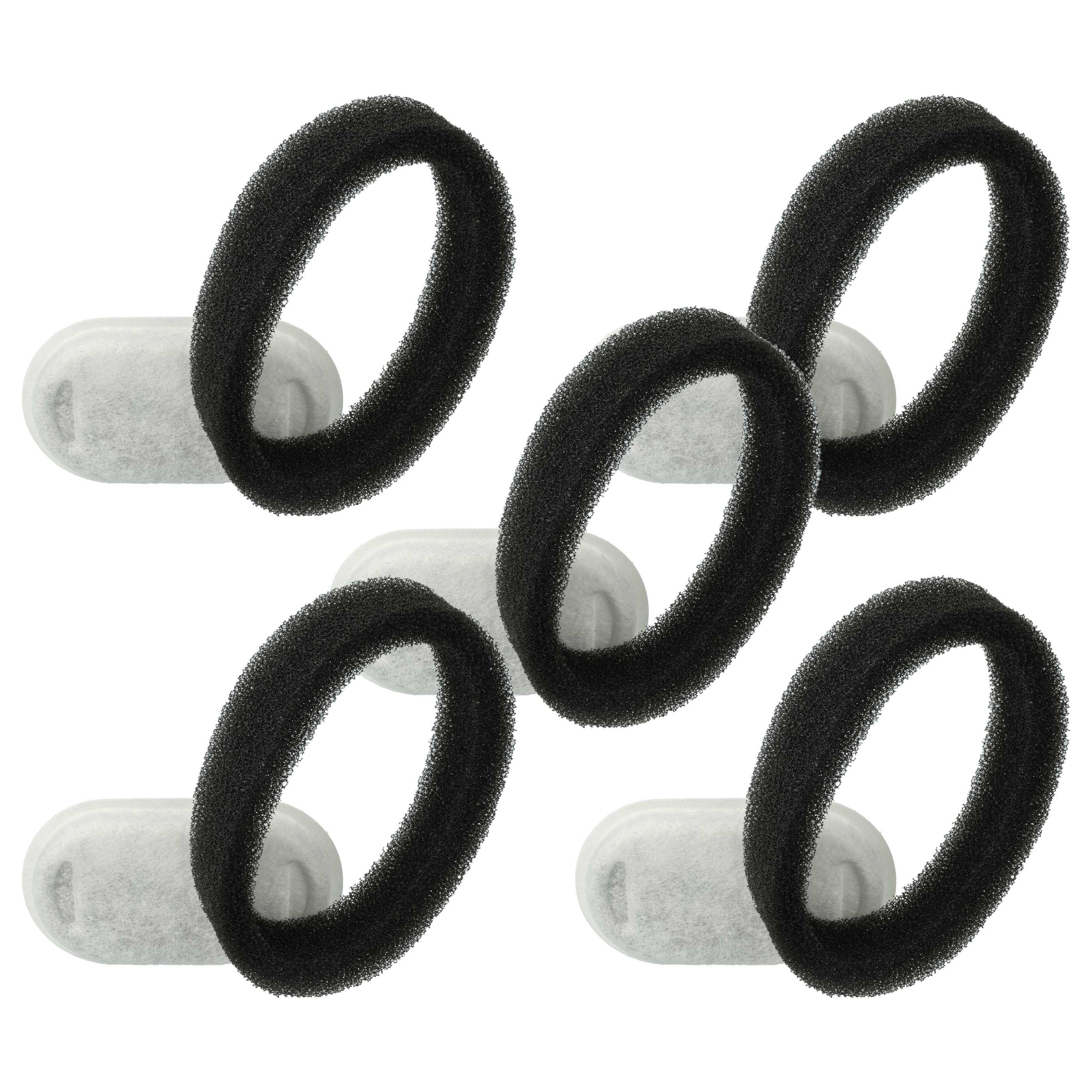 vhbw 5x Filter kompatibel mit Tomxcute Trinkbrunnen für Katzen | Hunde - Filterelement + Pumpenfilter-0