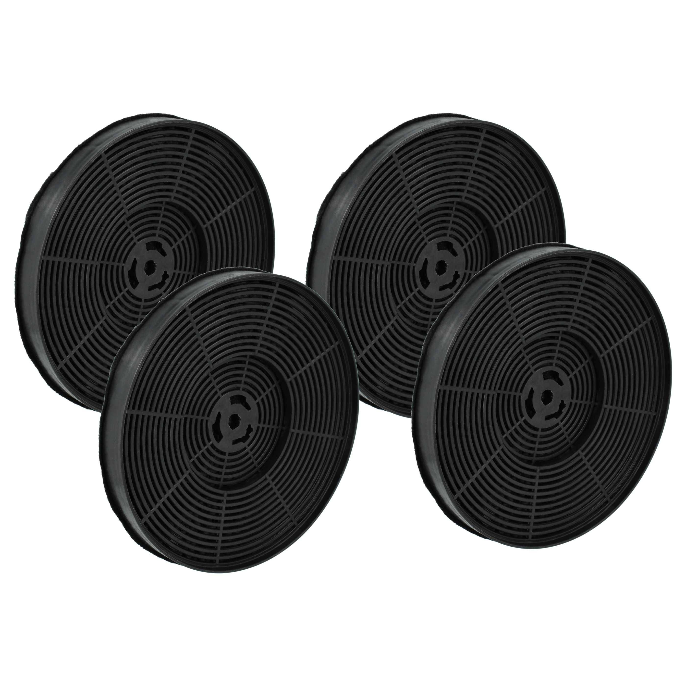 vhbw 4x Aktivkohlefilter kompatibel mit Bomann DU671G | DU661G, DU670IX Dunstabzugshaube - 17,5 cm-0