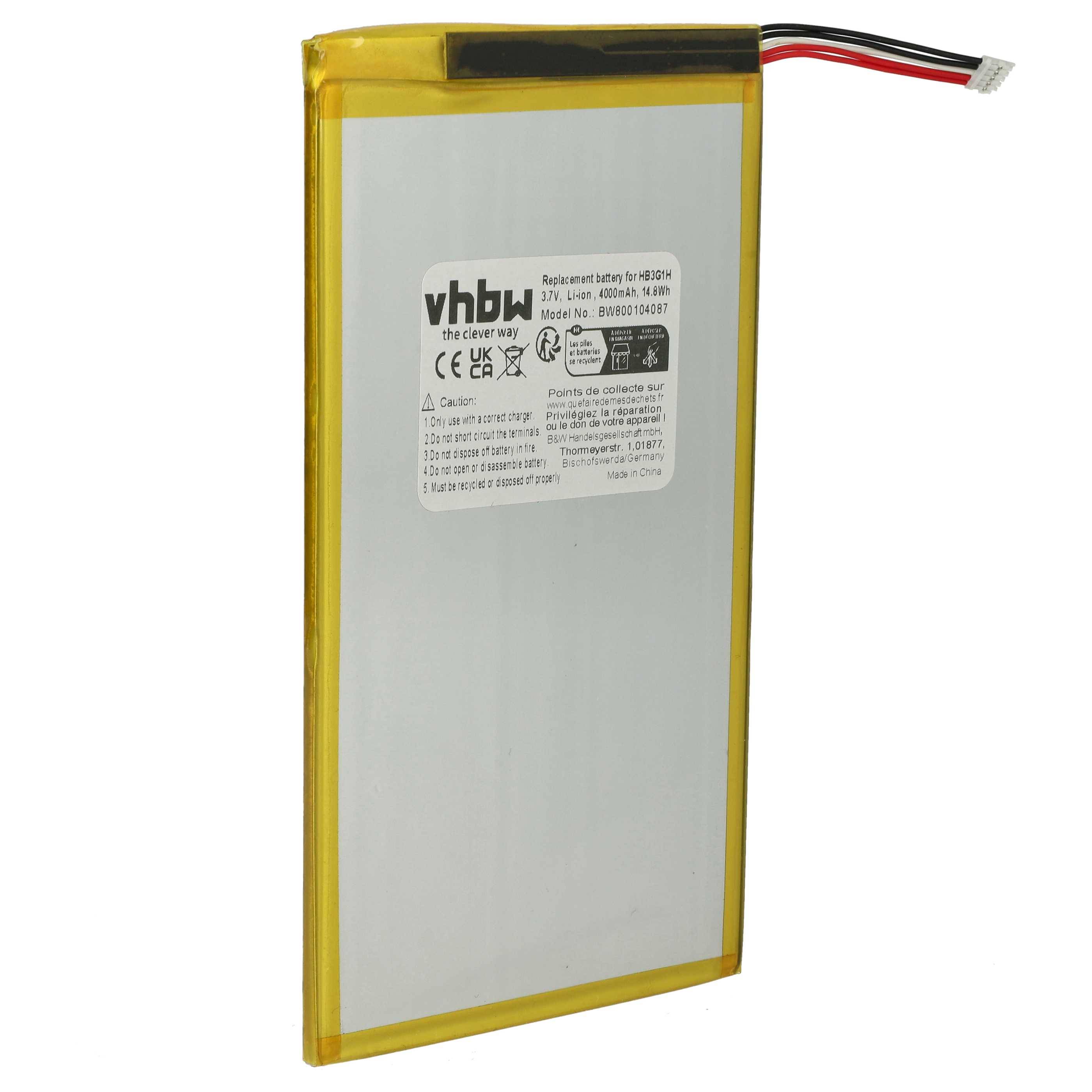 vhbw Akku kompatibel mit T-MOBILE Springboard Tablet Pad (4000 mAh, 3,7 V, Li-Polymer)-0