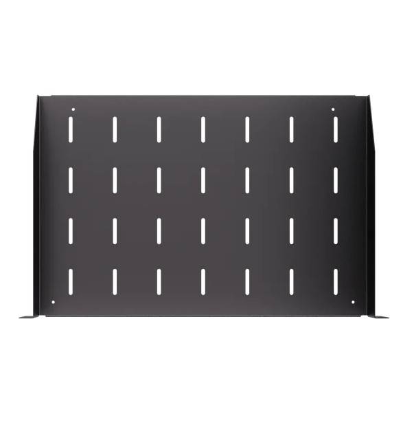 19 Zoll Fachboden 300 mm 1 HE 15 kg Traglast hochwertige Geräteablage Schwarz-4