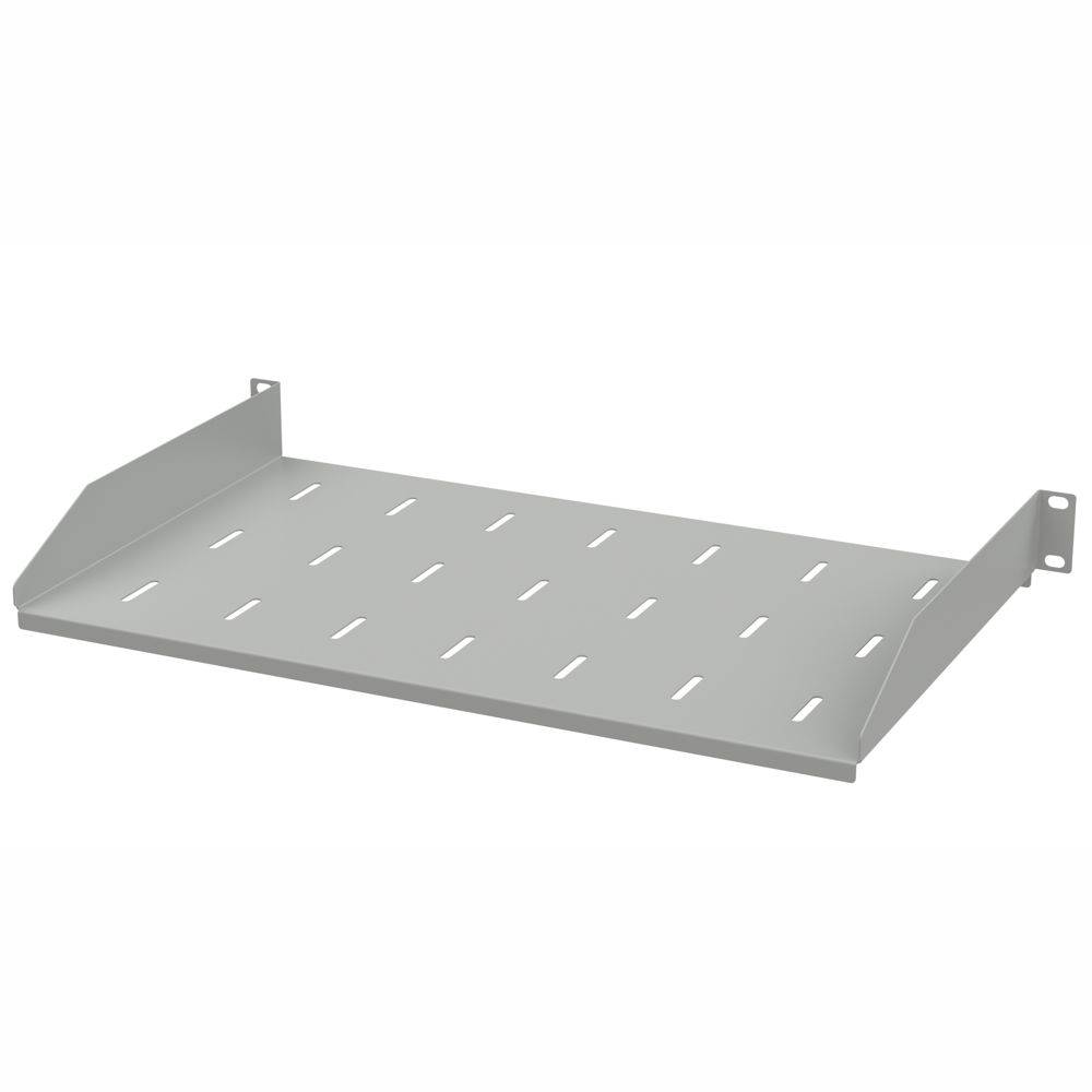 19 Zoll Fachboden 250 mm 1 HE 15 kg Traglast ideal für Netzwerkschrank & Netzwerkschrank Lichtgrau-1