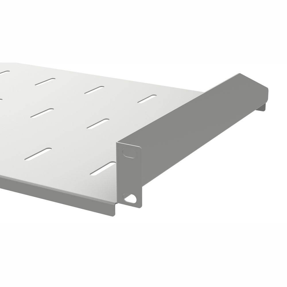 19 Zoll Fachboden 250 mm 1 HE 15 kg Traglast ideal für Netzwerkschrank & Netzwerkschrank Lichtgrau-2
