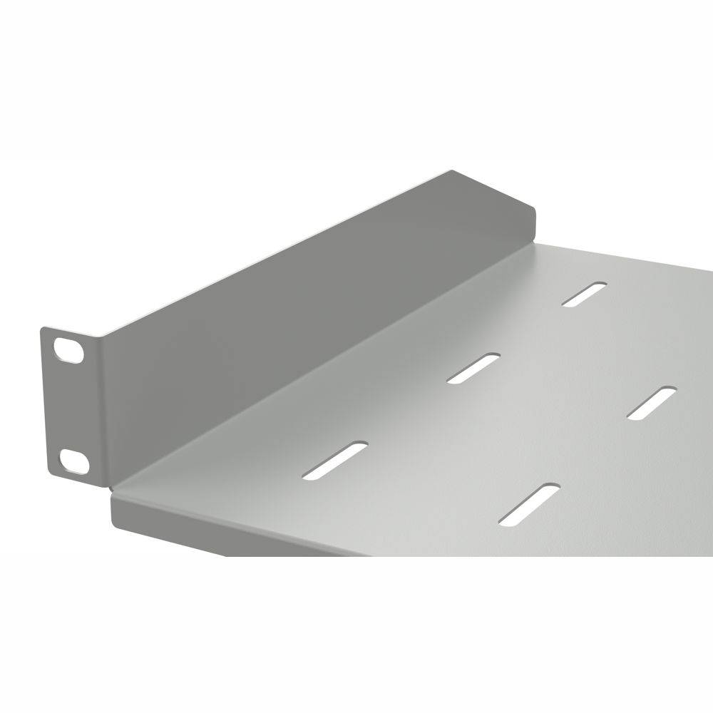 19 Zoll Fachboden 250 mm 1 HE 15 kg Traglast ideal für Netzwerkschrank & Netzwerkschrank Lichtgrau-3