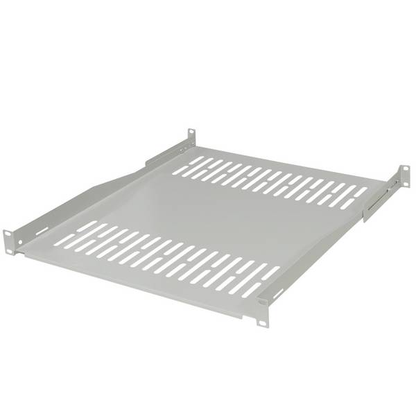 19 Zoll Fachboden Geräteablage Tragkraft 60 kg Tiefe 450 mm Tiefenvariable Befestigung - Lichtgrau