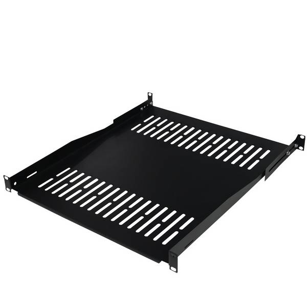 19 Zoll Fachboden 550 mm Tiefenverstellbar Traglast 60 kg Tragkraft Netzwerkschrank Schwarz