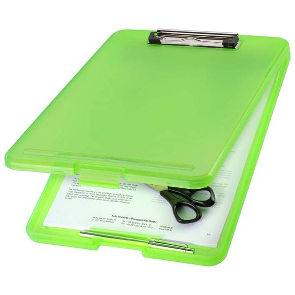 helit maped Klemmbrett the clip DIN A4 grün transluzent H2532050