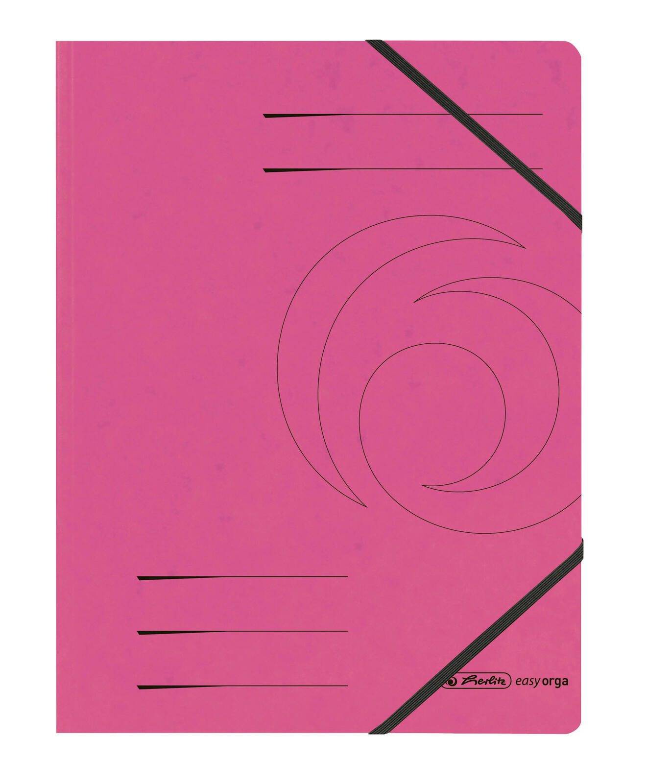 HERLITZ - 5 Eckspanner easy orga DIN A4 pink-0
