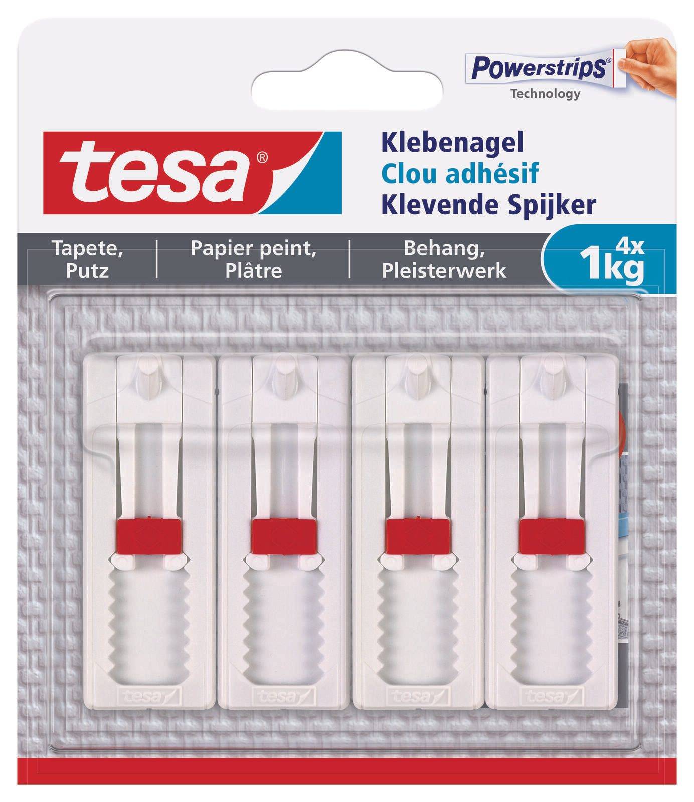 TESA - 77774 Klebenagel verstellbar Weiß Inhalt 4 St.-0