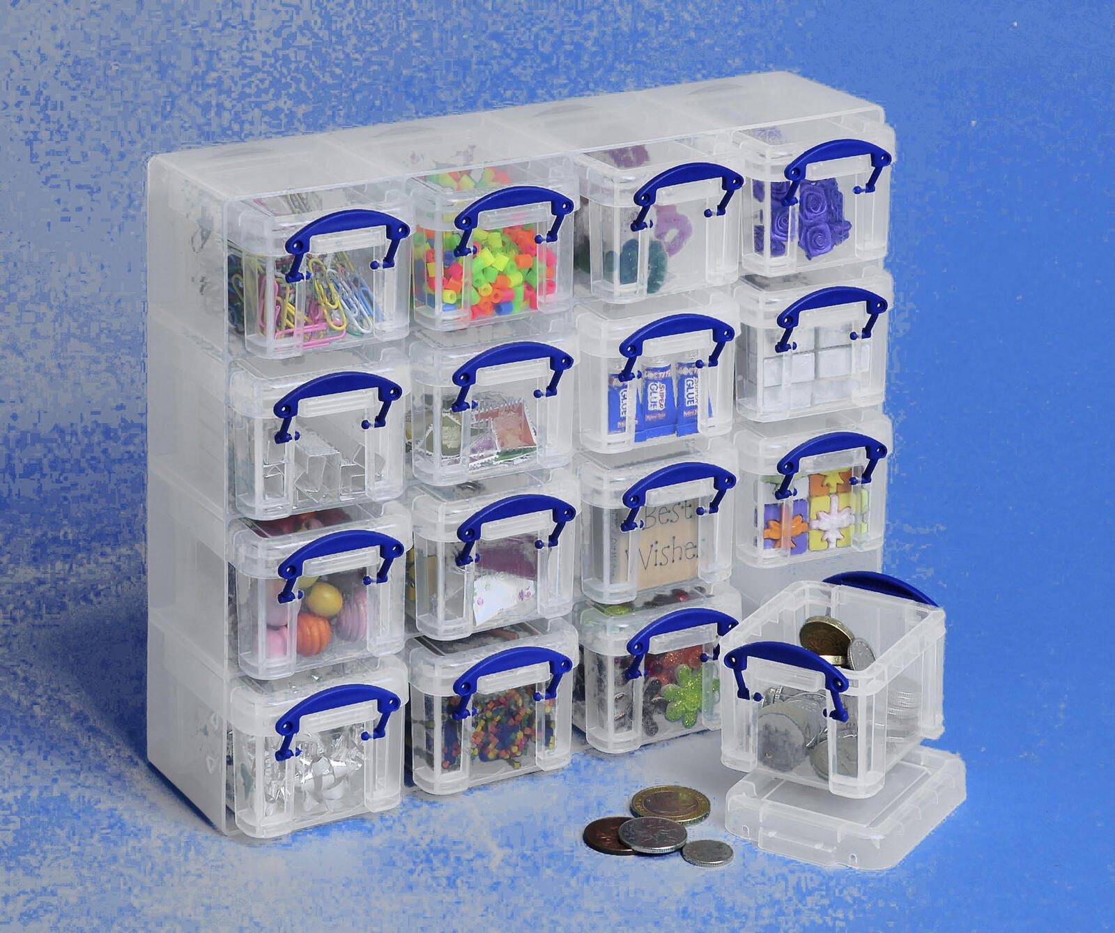 Really Useful Box Aufbewahrungsbox 16x 0,14 l - 28,0 x 8,5 x 22,5 cm transparent Home & Living-0