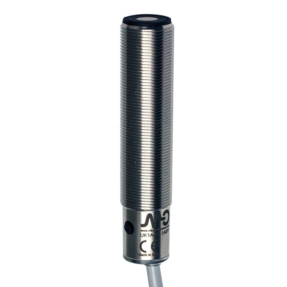 MD Micro Detectors UK1A/G7-1ASY Ultrasonic sensor M18 analog. 0-10 V+PNP NO/NC 50-400mm-0