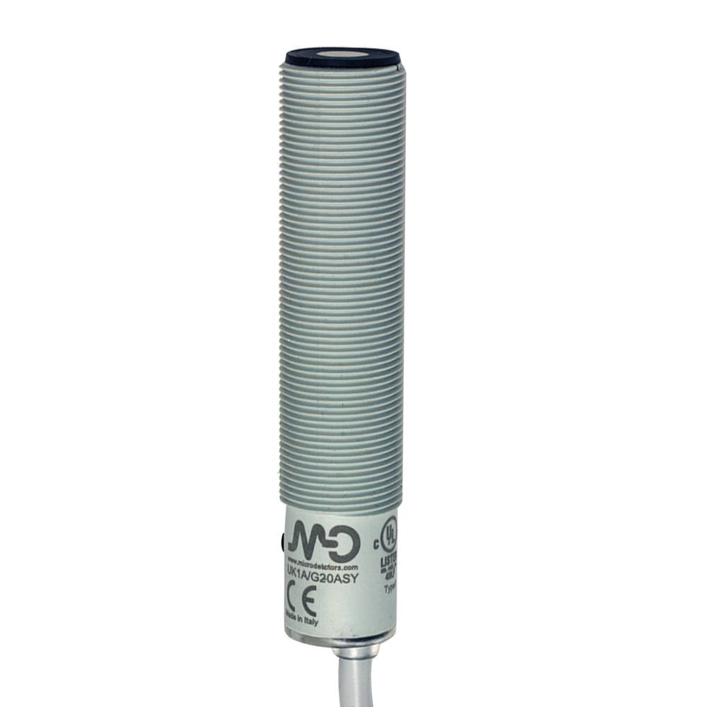 MD Micro Detectors UK1A/G7-0ASY Ultrasonic sensor M18 analog. 0-10 V+PNP NO/NC 50-400mm-0