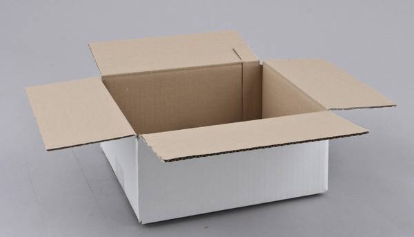 Nestler Wellpapp-Faltkartons 1-wellig weiß 26,0 x 22,0 x 10,0 cm